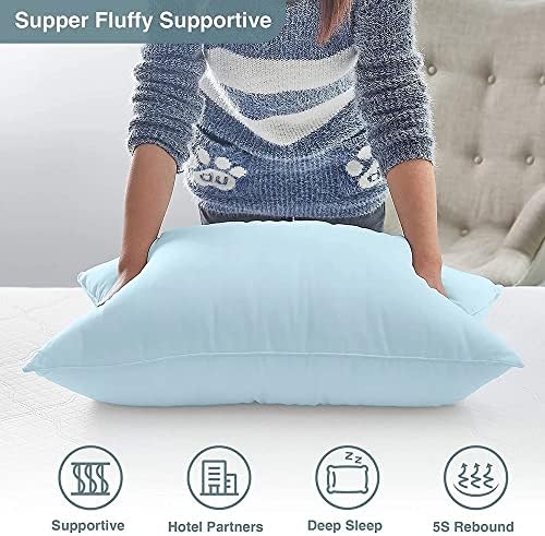 Travesseiros de cama TJLSS para proteção do pescoço para dormir no recheio alterativo com capa de algodão Hotel Pillow confortável