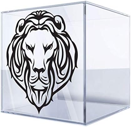 Decalques de adesivos de vinil Lion Head Lineart Sports Bike 3 x 2,72 in.