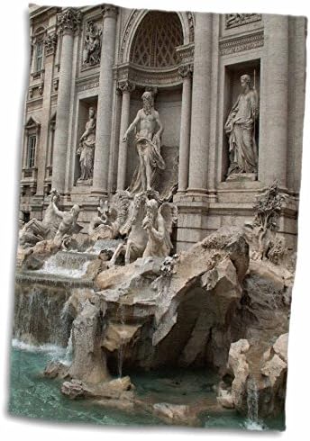 3d Rose Trevi Fountain em Roma - Itália - Lugares para viajar TWL_47792_1 Toalha, 15 x 22