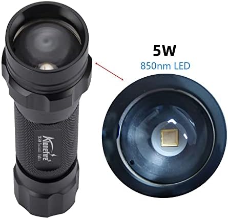 SOZINHO FIGO TK504 850NM IR Illuminador infravermelho IR Irluminador USB Zoomável à prova d'água com carregador, bateria incluída para dispositivo de visão noturna, caça