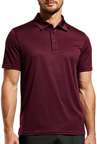 Haimont Polo Camisetas para Men-Dry Fit Fit Sleeve Sleeve Golf S-Shirts Business Work Casual Work Polos, Werebure Wicking