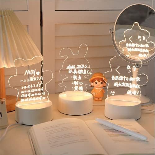 YJQing Note Board Creative LED Night Light USB Message Board Light Holiday Light com Pen Gift for Children Nighting Decoration