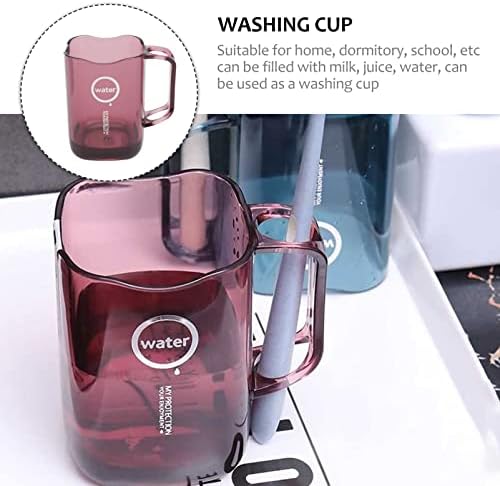 Alipis 1pc Crystal lavar gargarejo vermelho prático para lea de dente de enxaguamento bucal xícaras de copos simples de vanguar home