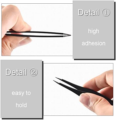 Pinça de sobrancelha de Huaangmaox apontou pinças de precisão Pinça de aço inoxidável removedores de cravo para cabelos sobrancelhas,