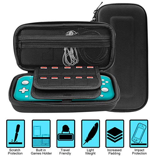 Caixa de transporte de comutação para Nintendo Switch Lite com 20 jogos Cartuchos Hard Shell Travel Portable Carry Case Bolsa