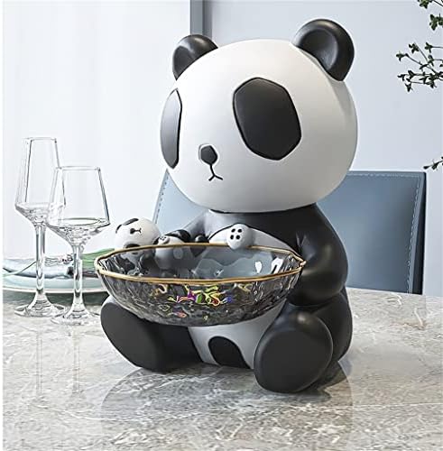 N/A Creative Resin Panda Ornamentos de armazenamento de artesanato de artesanato Bandeja Modern Home Decoration Storage