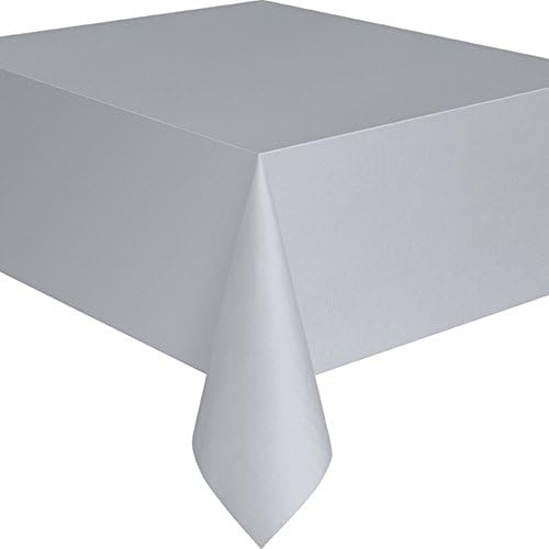 Tampa de mesa de plástico retangular - 54 x 108, prata, 1 pc