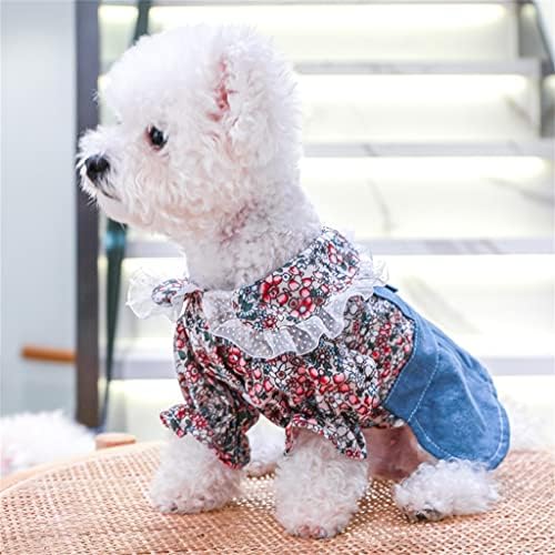 Vestido de jeans mgwye roupas de cachorro roupas de estimação de animais de estimação pequenos e médios