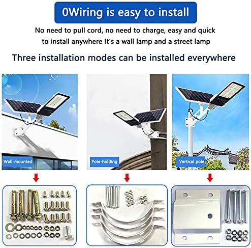 6500K Solar Outdoor Street Light Sensor Humano+Controle Remoto+Controle de Luz Super Brilhante Jardim Outdoor Clel