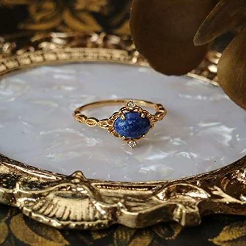Luxo de luxo leve desgaste o anel de dedo de dedo manchado de ouro de literatura e anel de noivado de anel de joalheria de arte