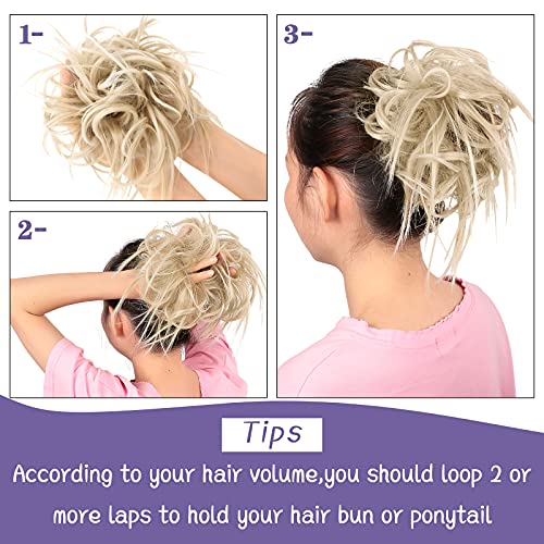 4 PCS Mesar Hair Pouca Hairpiece Updo Updo para Mulheres Extensões de Cabelo Laro