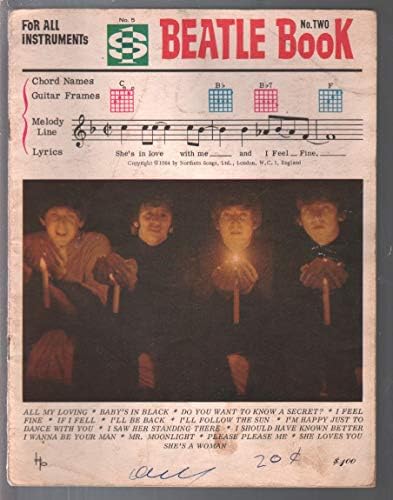 Livro de Beatle 2 1964-Hansen-Songbook com letras e acordes-tudo meu amor-g