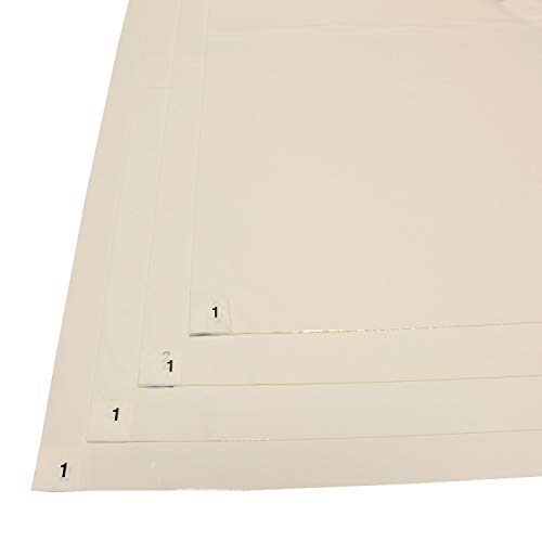 Bisupply Tacky Mat Sticky Pads para tapetes pegajosos para o chão para construção-18x36 polegadas de 30 folhas 4pk, branco