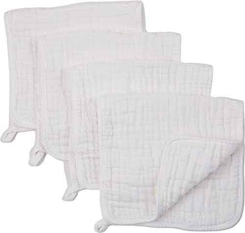 Panos hipilos de abate a absorção extra e macia 4 pacote grande 20 por 10 algodão 6 camadas recém -nascidas meninas toalhas