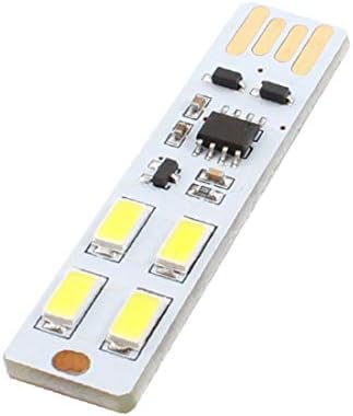 X-DREE USB WHITE SMD 5630 4LEDS Touch Switch Lâmpada de luz LED para notebook para PC (USB White SMD 5630 4LEDS Touch Light Lampada A LED por PC NOTABON