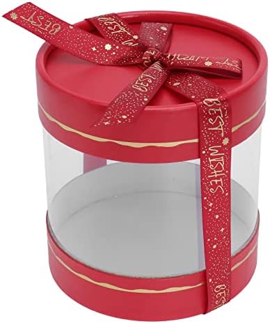 Bolsas de embrulho de presentes do doool Bolsas de cartoon fofas caixas redondas para a véspera de Natal Candy Box Presente