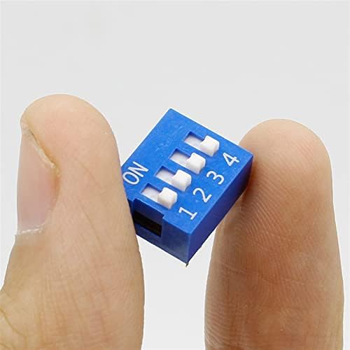 Ahafei 10 PCS 2 Linha 8 Posições 4p Posições de 2,54 mm Pitch Dip Blue Blue