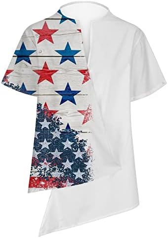 Camisas patrióticas para mulheres bandeira dos EUA Tshirt