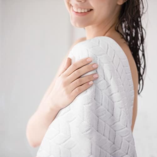 Alusa Home Ultra Soft & Plush 700 GSM Toalhas de banho de luxo | de algodão com twist zero e alto padrão | Notavelmente absorvente