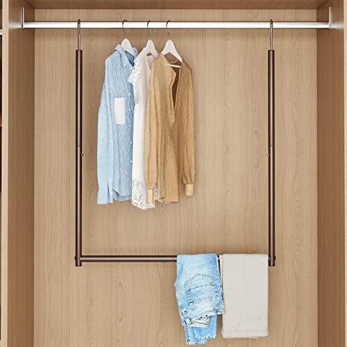 Rack de vestuário para roupas de penduramento ajustável de tendências simples, organizador de roupas para rolamento