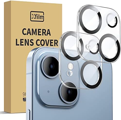 XFILM para iPhone 14 e 14 Plus Camera Lens Protector, Tampa de câmera completa de vidro temperado com temperamento