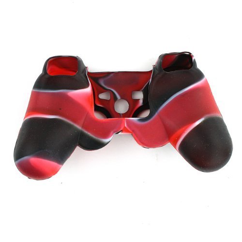 Premium Super Grip Grow Glow Black Red Silicon Protective Skin Case Case for Sony PlayStation PS3 Remote Controller