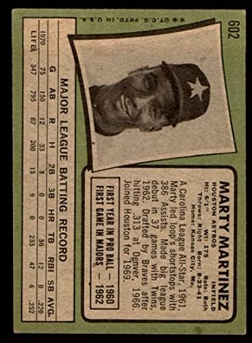 1971 Topps 602 Marty Martinez Houston Astros ex Astros