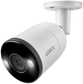 LOREX E893AB 4K Ultra HD Smart Detwerrence Câmera de bala IP com detecção de movimento inteligente Plus, conversa de mão dupla, visão noturna colorida, pessoa, veículo, detecção de máscara, 4 PK, apenas câmera