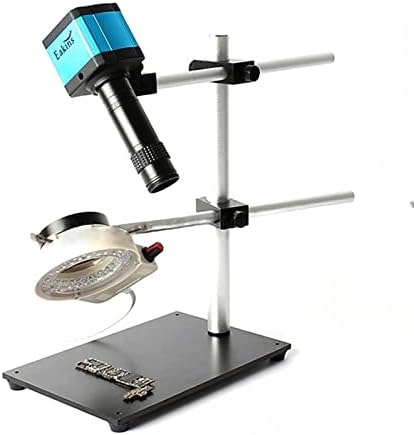 Kit de acessórios para microscópio para adultos Ajuste a rotação de luz LED braços horizontais, câmera de microscópio de vídeo 21mm