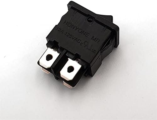 Interruptor do balancim 5pcs preto 15x21mm 4pin On-off 2 posições DPST Mini Rocker Switch 12A/125VAC 10A/250VAC