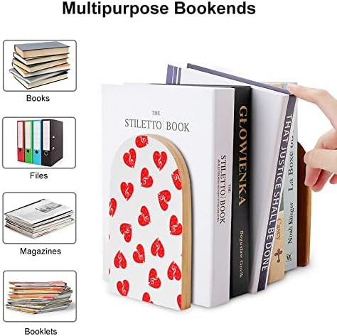 Music Heart Notes3 Livros de madeira grandes livros de livros de livros decorativos modernos titulares de prateleira
