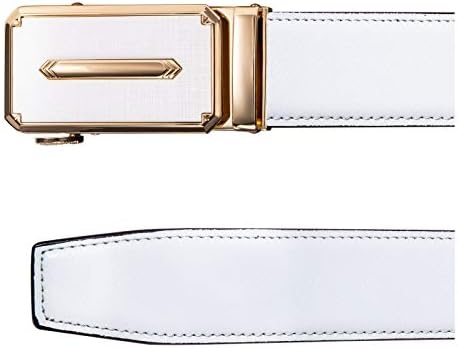 Dubulle Men's Men's Ratchet Belt Gold/Black/Red/Green/Azul/Branco Automático Buckle Bely Belt Casual Presente - ajuste ajustável