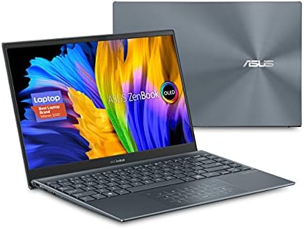 ASUS ZenBook 13 Laptop Ultra-Slim, exibição de moldura de nanogenete de 13,3 ”OLED FHD, AMD RYZEN 7 5700U, 8GB LPDDR4X RAM, 512 GB PCIE SSD, NumberPad, Wi-Fi 5, Windows 10, cinza-pina, UM325UA-DS71