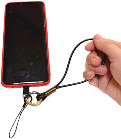 Corredor de pulseira de couro, pulso artesanal Strap Strap Genuine Leather Keychain Holder Wrist Phone Phone Phone Strap