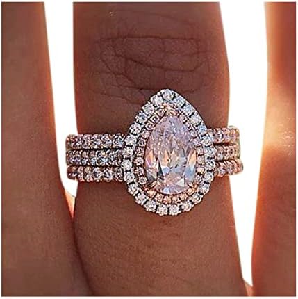 Jóias para mulheres anéis brancos anel de branco presente artesanal de casamento de jóias de jóias pedras de luxo de luxo gemas