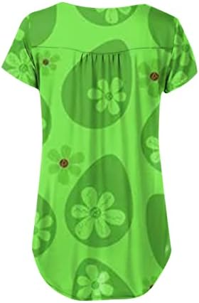 T-shirt da Lucky T-shirt de St Patty Tops irlandeses de verão de manga curta colar tee atlético Bloups para mulheres