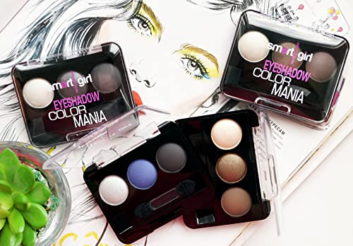 Belor Design Color Mania Eyeshadow Matte, Semi-Matte & Pearl Shades, Shade 34 Cream cinza
