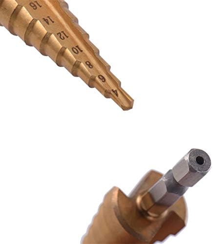 XMeifeits Etapa Drill 3pcs HSS Aço T-Itanium Pádio de broca de passo 3-12mm 4-12mm 4-20mm Ferramentas de corte de cone de etapa de aço de madeira