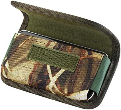 Para iPhone 13, bolsa/coldre de telefone robusto horizontal com fechamento de gancho e loop e clipe de cinto de metal em camuflagem