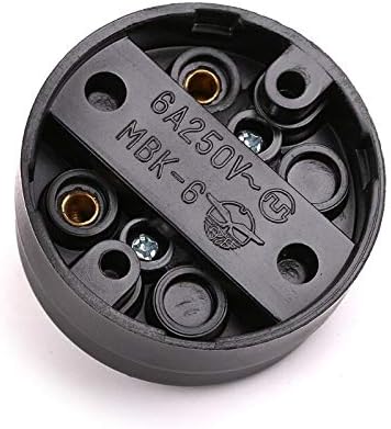 1pcs botões retrô interruptor de luz fotoelétrica montada na superfície circular plana, interruptor de lâmpada de mesa de controle único 6a