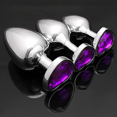 3PCs Anal Plugs Conjunto de treinadores Conjunto de aço inoxidável Toy de plug de bunda para homens brinquedos sexuais