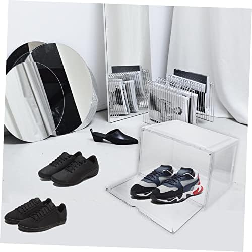 Caixa de basquete besportble caixa de armazenamento de sapatos transparente organizador de sapatos de sapatos de sapatos para sapatos gavetas de armazenamento Caixa de armazenamento Organizer caixa de armazenamento Caixa de exibição da caixa de entrada de sapatos frontal caixa de basquete caixa