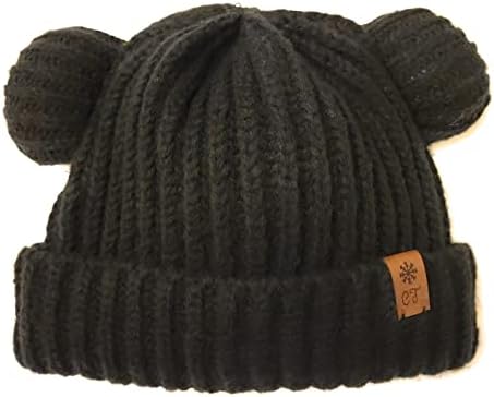 Beanie de orelhas de urso, chapéu para mulheres