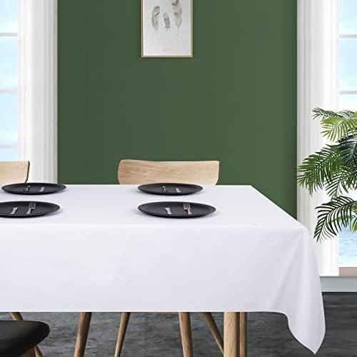 Tocada de mesa retângulo Toeira de algodão à prova de derramamento de poeira resistente à prova de rugas Tabela de mesa para a mesa de jantar Banquetes de festas de decoração de festas de decoração e acampamento