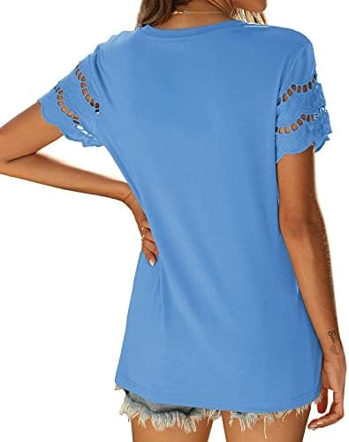 Zombares para mulheres mulheres renda de manga curta camiseta de verão top letwar camiseta casual camise