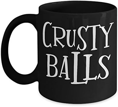 Caneca Crusty Balls - Pervertida Ofensivo Pervertido Inapropriado Comentário de Comentar Tea Cup Gag Presentes para homens
