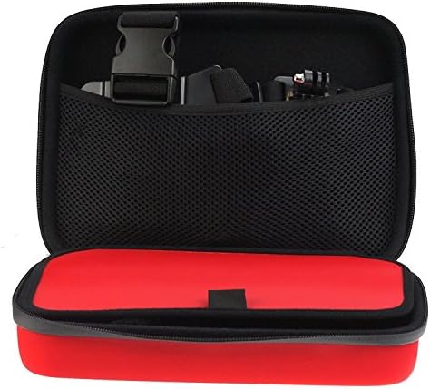 Navitech Red Shock Proof Hard Storage Case/Capa compatível com o DBPower Ex5000