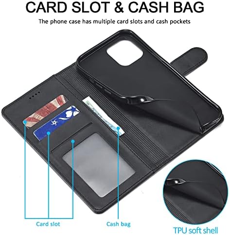 Kobbran para iPhone 14 Plus Caso de carteira Caso com slots de cartão de crédito Flip Folio Cover Casal de carteira à prova de