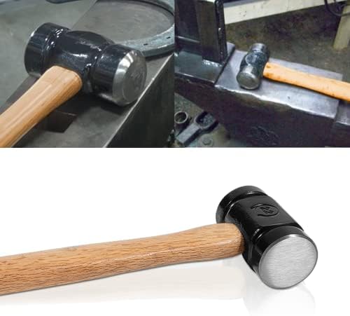 36oz de martelo de arredondamento para ferrador artesanal Ferrier Forge Tool Versátil Blacksmith Forging Hammer