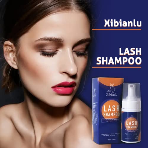 Lash Shampoo para extensões de cílios, shampoo de cílios livres de óleo, sem xampu de extensão de cílios de estimulação,